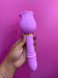 Vibrador de Ponto G e Clitóris / Rosa com Pulsação e Vai e vem - Christine - SI