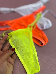 Calcinha personalizável tule neon