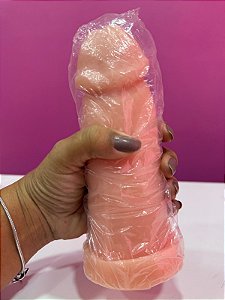 Prótese Sem Vibro em cyberskin 19,5x5cm Sexy Fantasy