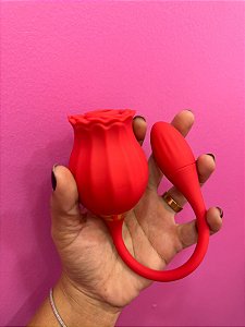 vibrador Snak rosa sug bullet recarregável