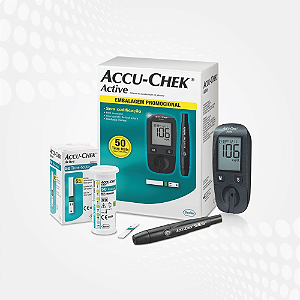 Accu. Chek Active Kit Monitor + Lancetador + 50Tiras Roche