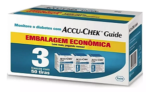 Kit Tiras Reagentes Accuchek Guide Cx. C/ 150 Unidades - Roche