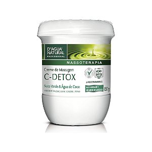 Creme De Massagem Profissional C-Detox D'Agua Natural 650G