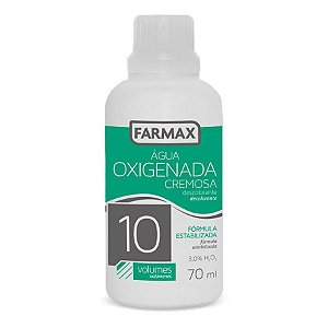 Agua Oxigenada Cremosa 10 Volumes 70Ml Farmax