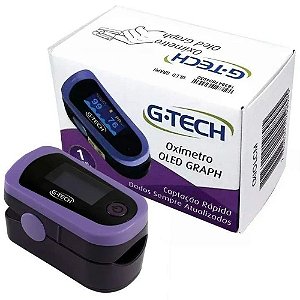 Oxímetro Digital De Pulso Portátil De Dedo G-Tech Oled Graph