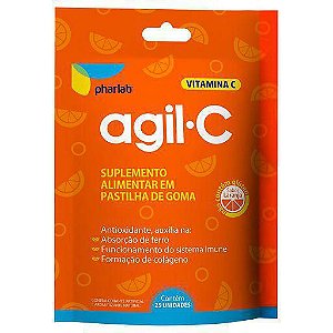 Agil C 45 Mg 25 Past Goma Vitamina C Pharlab Sim