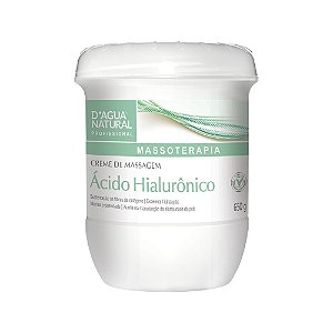 Creme De Massagem Ácido Hialurônico 650Gr D'Água Natural