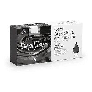 Cera Depilatoria Quente Negra 1Kg Depiflax