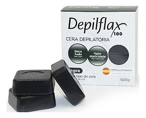 Cera Depilatoria Quente Negra 500G Depiflax