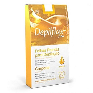Folhas Prontas Corporais C/ 20 Uni. Natural Depiflax