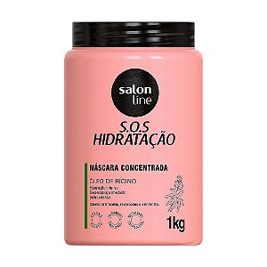 Máscara S.O.S Hidratação Óleo De Rícino Salon Line 1Kg