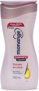 Sabonete Líquido Monange Extrato De Oliva 240Ml