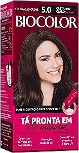Tinta De Cabelo Biocolor Mini Kit Castanho Claro Luxuoso 5.0