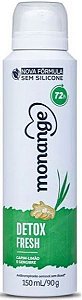Desodorante Aerossol Antitranspirante Monange Feminino Detox Fresh 150Ml