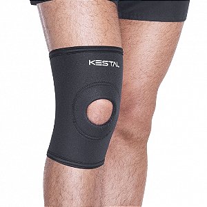 Joelheira Com Orifício Reforçado Preto P - Kestal