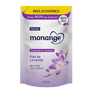 Refil Sabonete Líquido Monange Flor De Lavanda- 400Ml