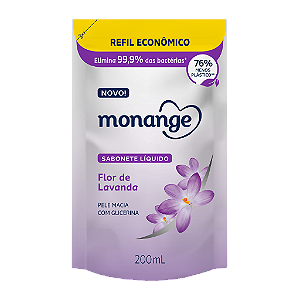 Refil Sabonete Líquido Monange Flor De Lavanda- 200Ml