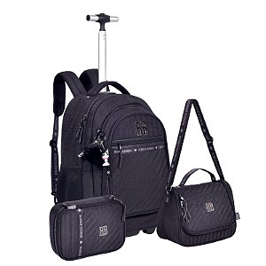Kit Rebecca Bonbon Mochila Rodinha + Lancheira + Estojo | RB24526KT