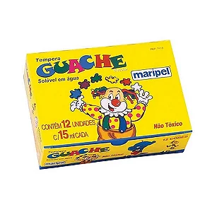 TINTA GUACHE C/  12 CORES - 15 ML