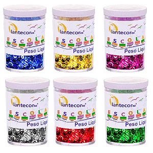 LANTEJOULA PEQUENA TUBO 6 MM - 2/3 GRAMA - CORES