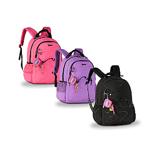 Mochila Costas Porta Notbook Luluca Feminino Escolar Resistente