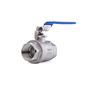 Válvula Esfera 3/4" BSP Aço Inox 304 com Vedação PTFE 1000PSI
