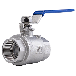 Válvula Esfera 1" BSP Aço Inox 304 com Vedação PTFE 1000PSI