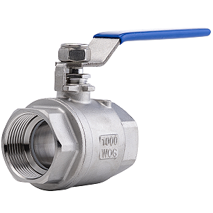 Válvula Esfera 1.1/4" BSP Aço Inox 304 com Vedação PTFE 1000PSI