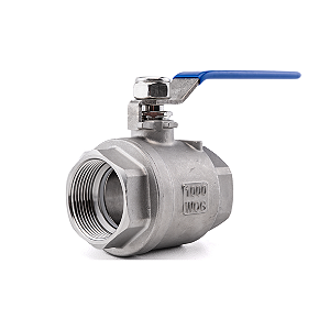 Válvula Esfera 1.1/2" BSP Aço Inox 304 com Vedação PTFE 1000PSI