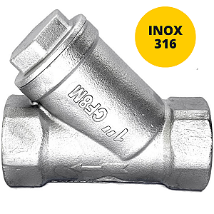 Filtro Y 1" BSP Aço Inox 316