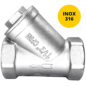 Filtro Y 1.1/2" BSP Aço Inox 316