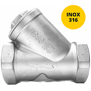Filtro Y 2" BSP Aço Inox 316