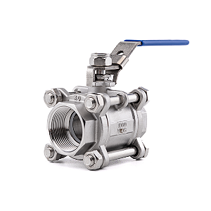 Válvula Tripartida Esfera 1.1/4" BSP Aço Inox 304 com Vedação PTFE 1000PSI