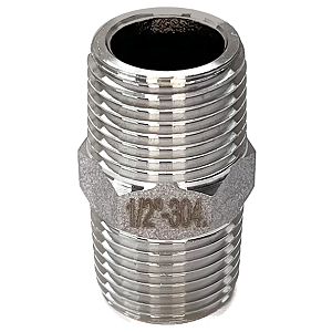 Conexão Niple 1/2" BSP Aço Inox 304