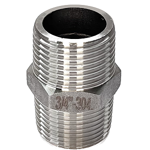 Conexão Niple 3/4" BSP Aço Inox 304