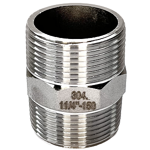 Conexão Niple 1.1/4" BSP Aço Inox 304