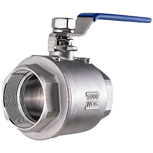 Válvula Esfera 2.1/2" BSP Aço Inox 304 com Vedação PTFE 1000PSI