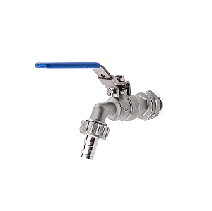 Torneira Esfera 1/2" BSP Aço Inox 304 com Vedação PTFE 200PSI