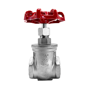 Válvula Gaveta 1.1/2" BSP Aço Inox 304 200PSI