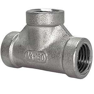 Conexão Tee 1/4 Polegada Bsp Aço Inox 304 Rosca Fêmea