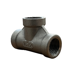 Conexão Tee 1/4 Polegada Bsp Aço Inox 304 Rosca Fêmea