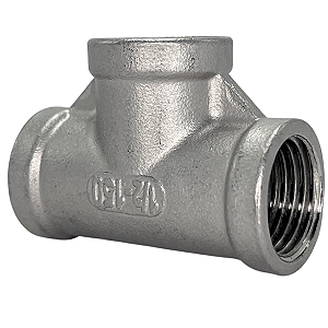 Conexão Tee 1/2 Polegada Bsp Aço Inox 304 Rosca Fêmea