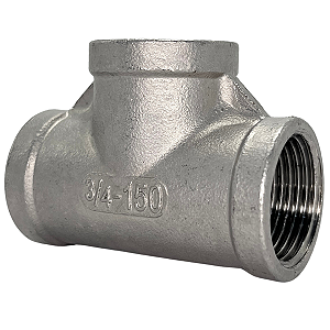 Conexão Tee 3/4 Polegada Bsp Aço Inox 304 Rosca Fêmea