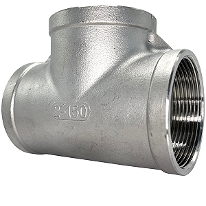 Conexão Tee 2 Polegada Bsp Aço Inox 304 Rosca Fêmea