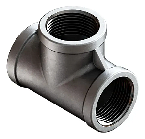 Conexão Tee 3 Polegada Bsp Aço Inox 304 Rosca Fêmea
