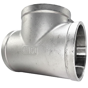 Conexão Tee 4 Polegada Bsp Aço Inox 304 Rosca Fêmea