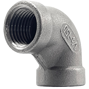 Conexão Curva Cotovelo 90° 1/4 Polegada BSP Aço Inox 304 Rosca Fêmea
