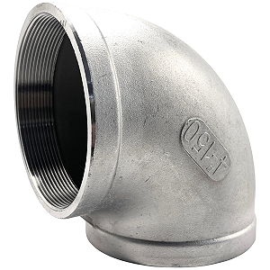 Conexão Curva Cotovelo 90° 4 Polegada BSP Aço Inox 304 Rosca Fêmea