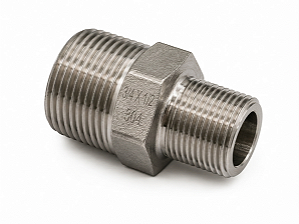 Conexão Niple Redução Bsp 3/4" X 1/2" Inox 304 Rosca Macho