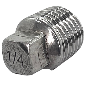 Conexão Plug BSP 1/4 Polegada Aço Inox 304 Rosca Macho